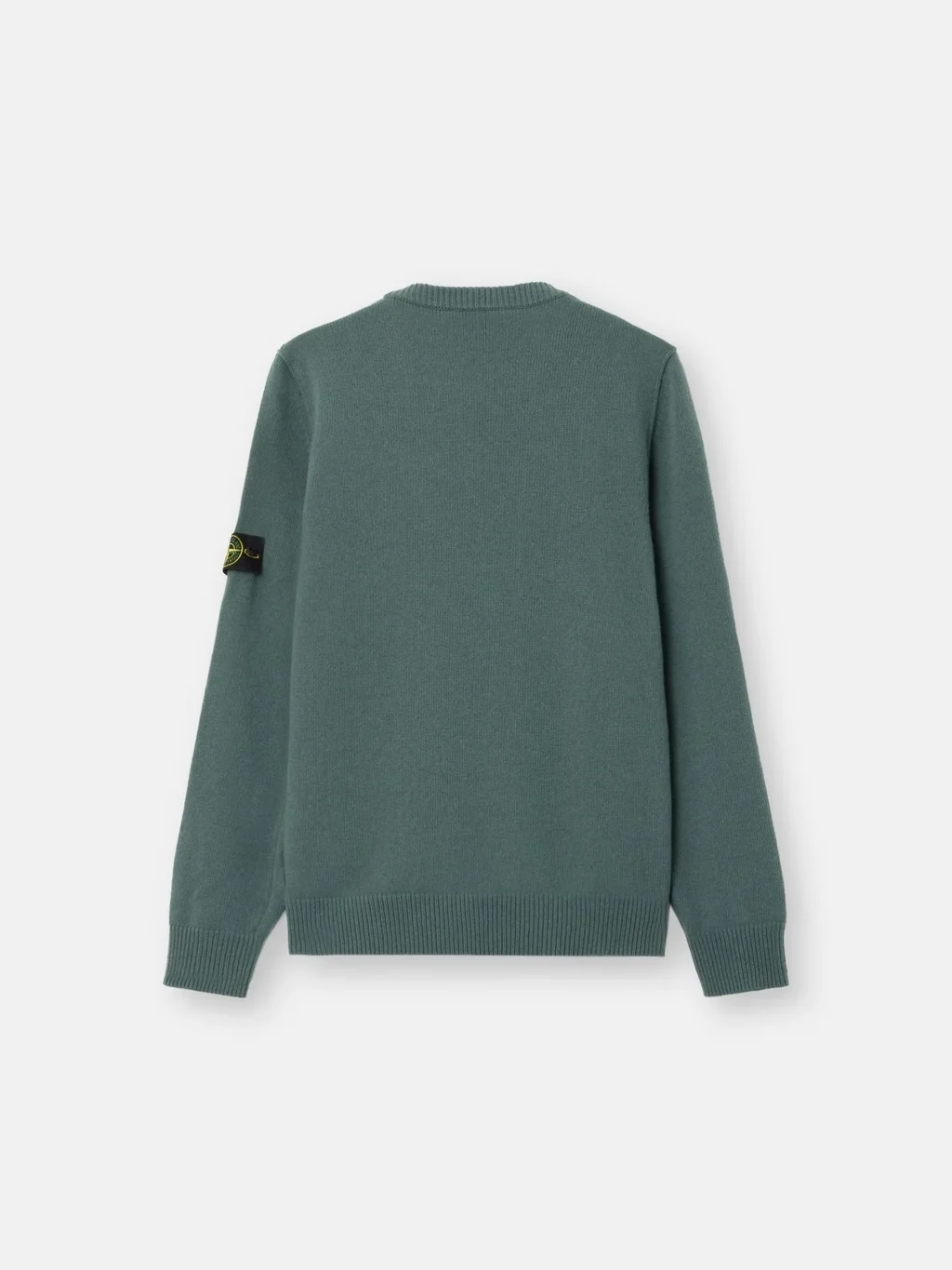 Мужской свитер Stone Island Regular-fit Crewneck With Ribbed Trims, морской зеленый — фото 3