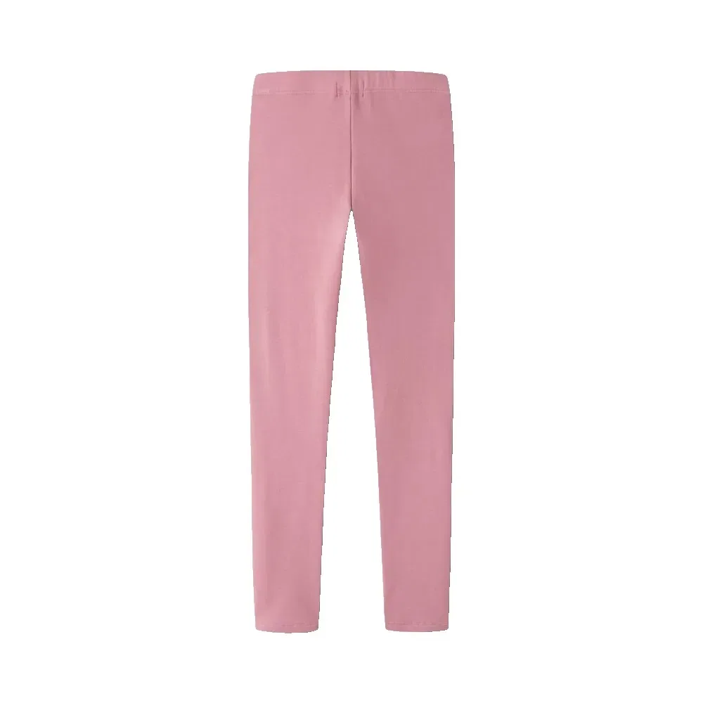 Детские леггинсы для девочек из хлопка с эластаном Davina Solid Name it, Pink — фото 2