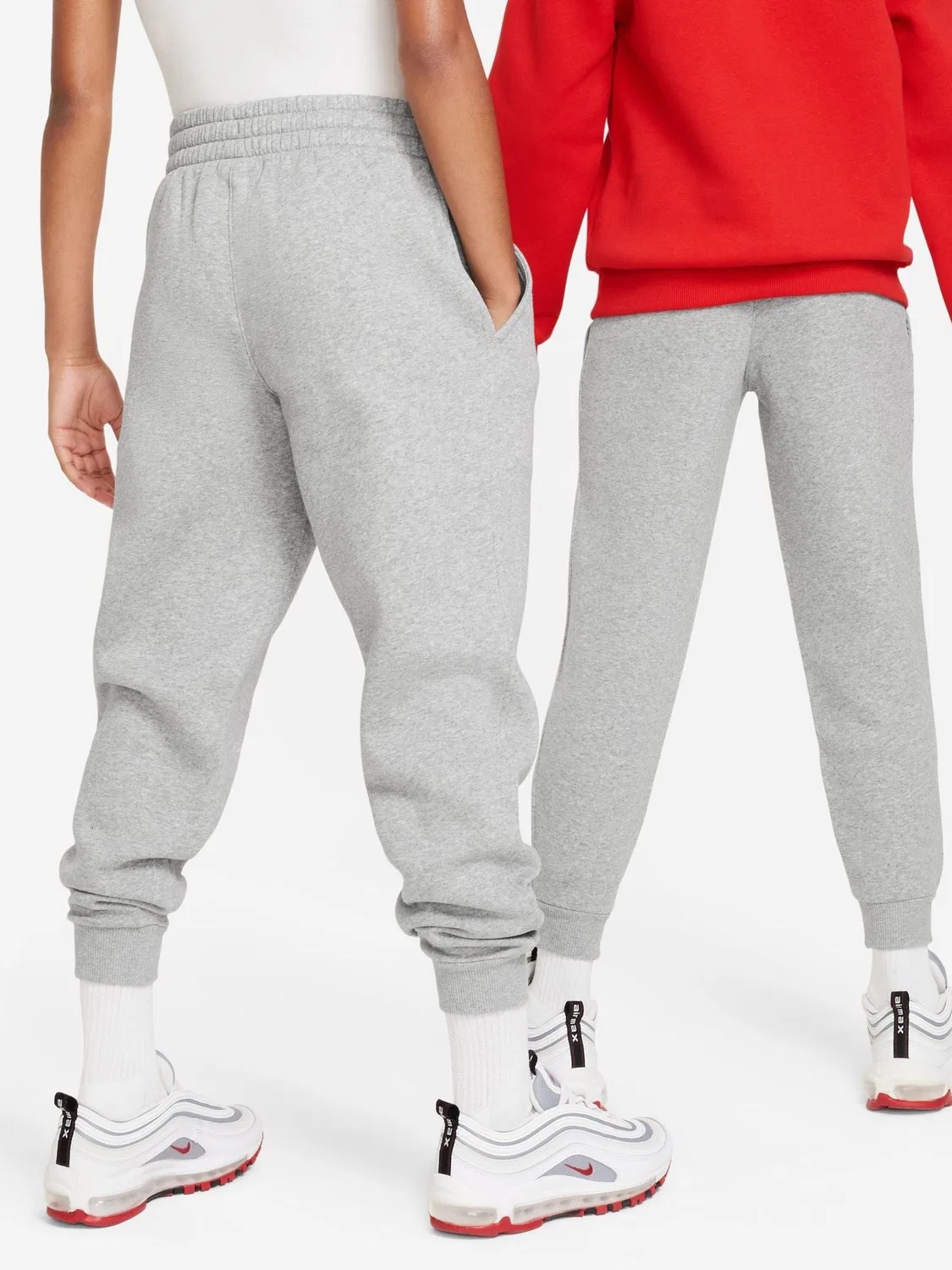 Джоггеры из флиса Nike Club, темно-серый меланж — фото 4