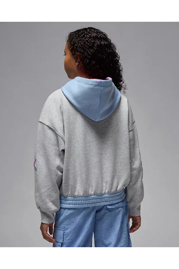 Детская толстовка для девочек с принтом JDG Blue Jeans & Bling PO Hoody Nike, G2H — фото 2