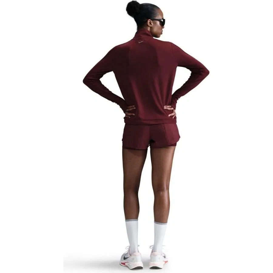 Спортивная кофта с принтом Swoosh Dri-Fit Nike, Бордовый — фото 3
