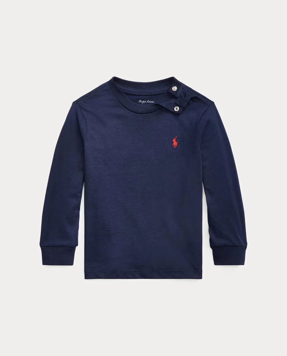 Детская футболка из хлопка, Caballo, Polo Ralph Lauren, темно-синий