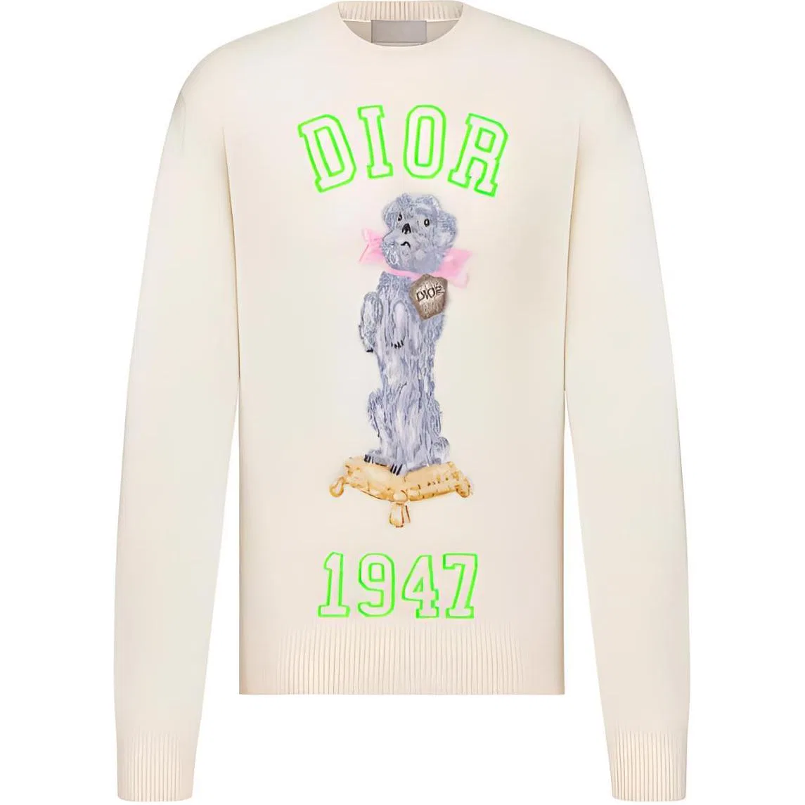 Мужской кашемировый свитер DIOR, Ecru