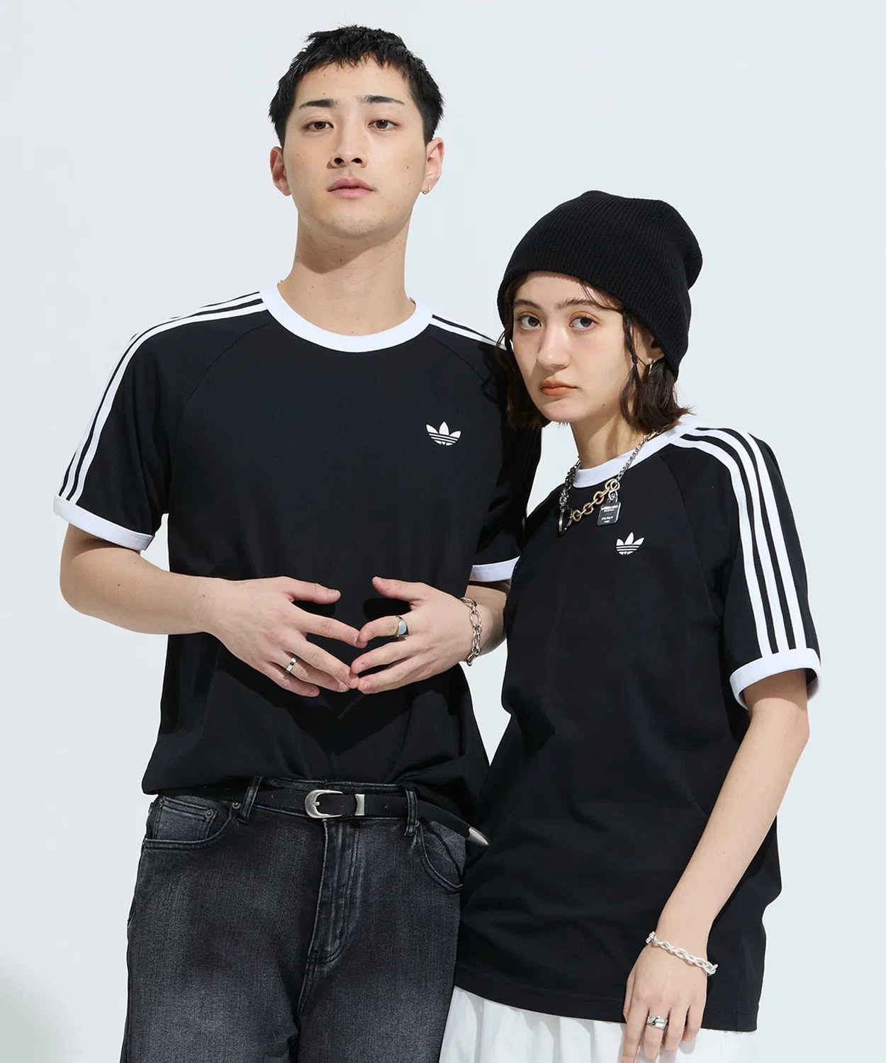 Мужская футболка с тремя полосками Adidas Originals, Black — фото 4