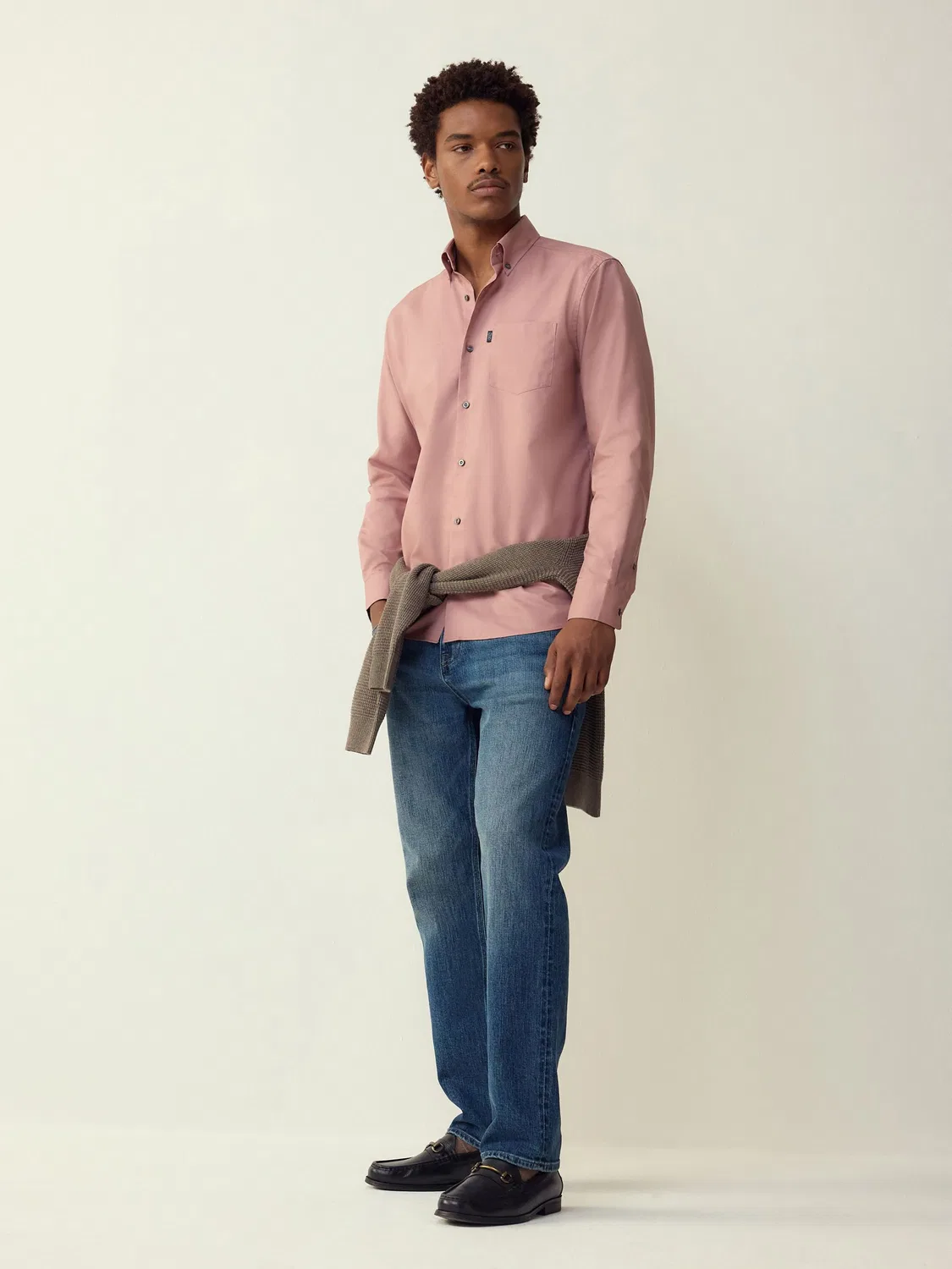 Рубашка оксфорд Regular Fit Next, розовый — фото 2