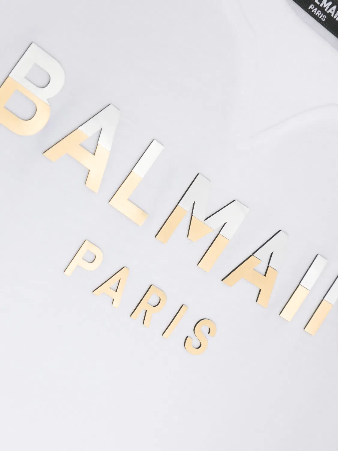 Balmain Белое платье‑футболка с логотипом — фото 2