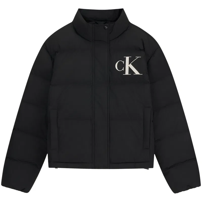 Пуховик с воротником-стойкой Calvin Klein, Space Black