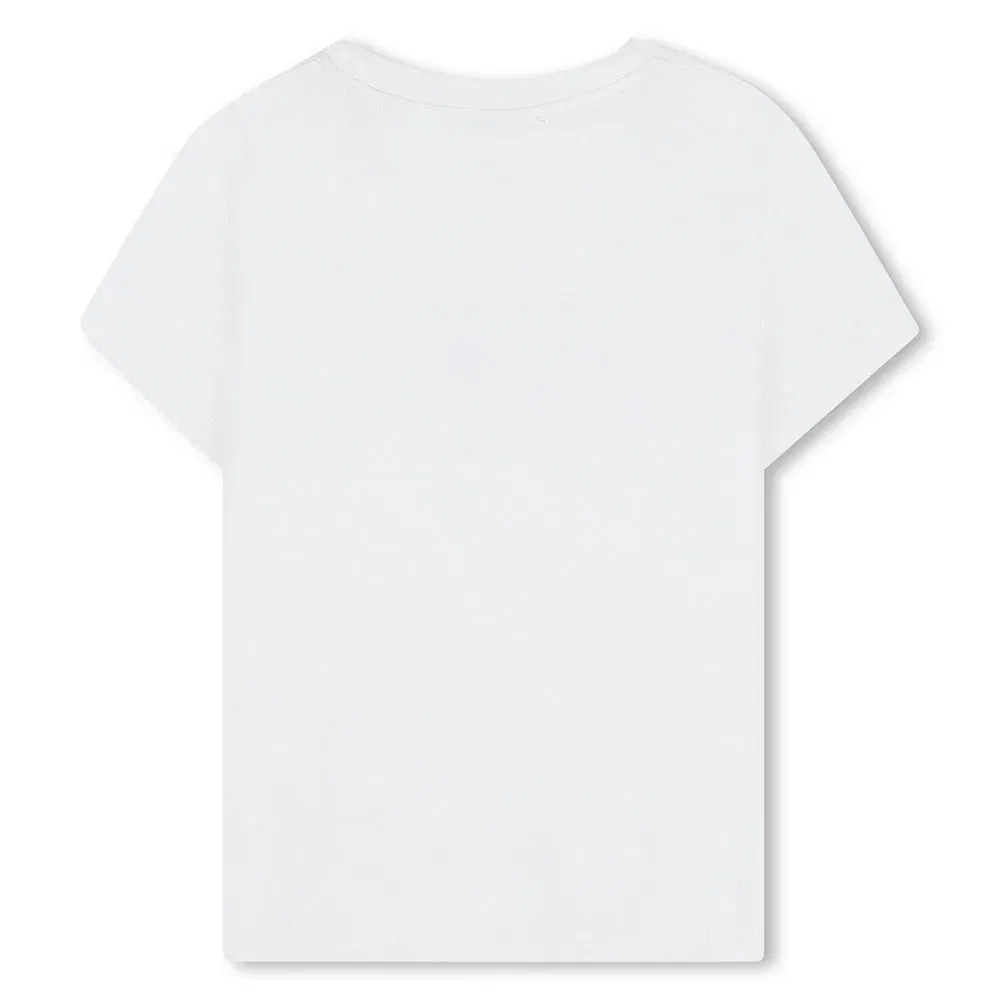 Детская футболка для девочек с коротким рукавом DKNY, White — фото 2