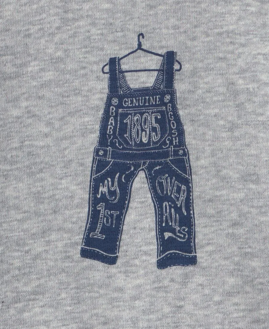 Свитшот из футера с длинным рукавом OshKosh, Gray/Navy Blue — фото 3