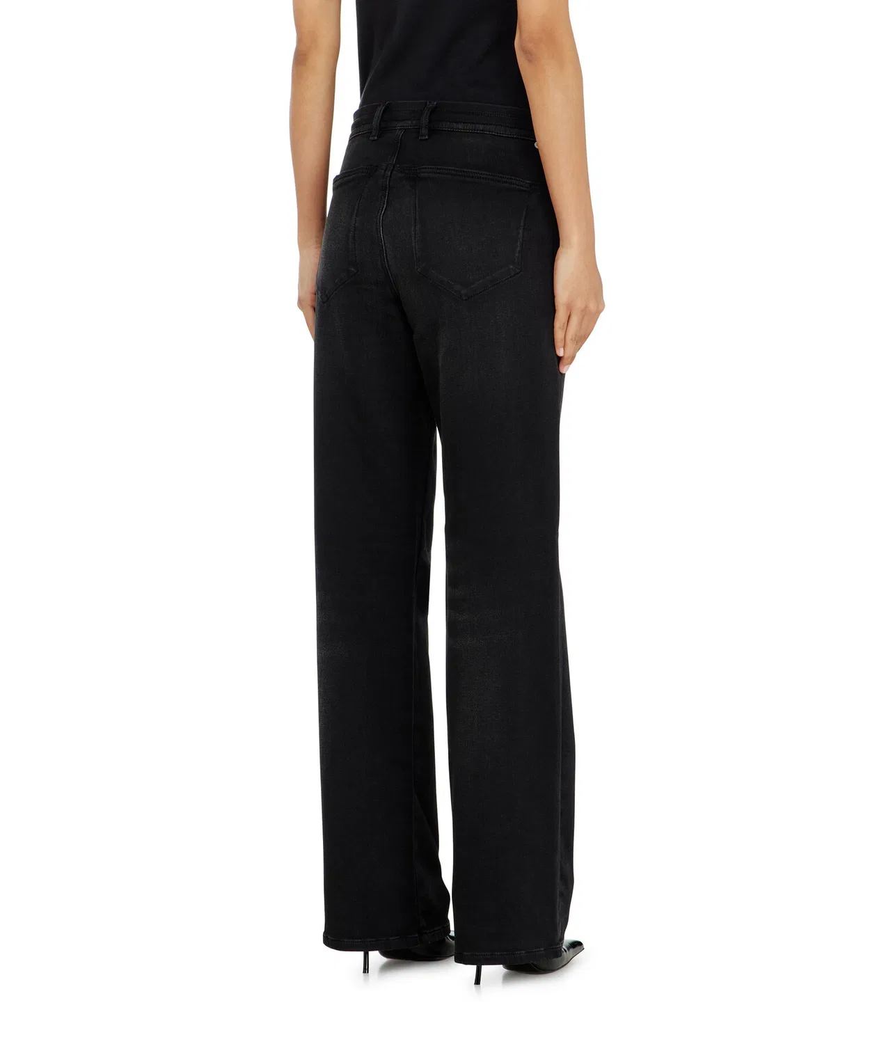 Женские джинсы-джоггеры с принтом D-MEEL JOGG DIESEL, Black — фото 4