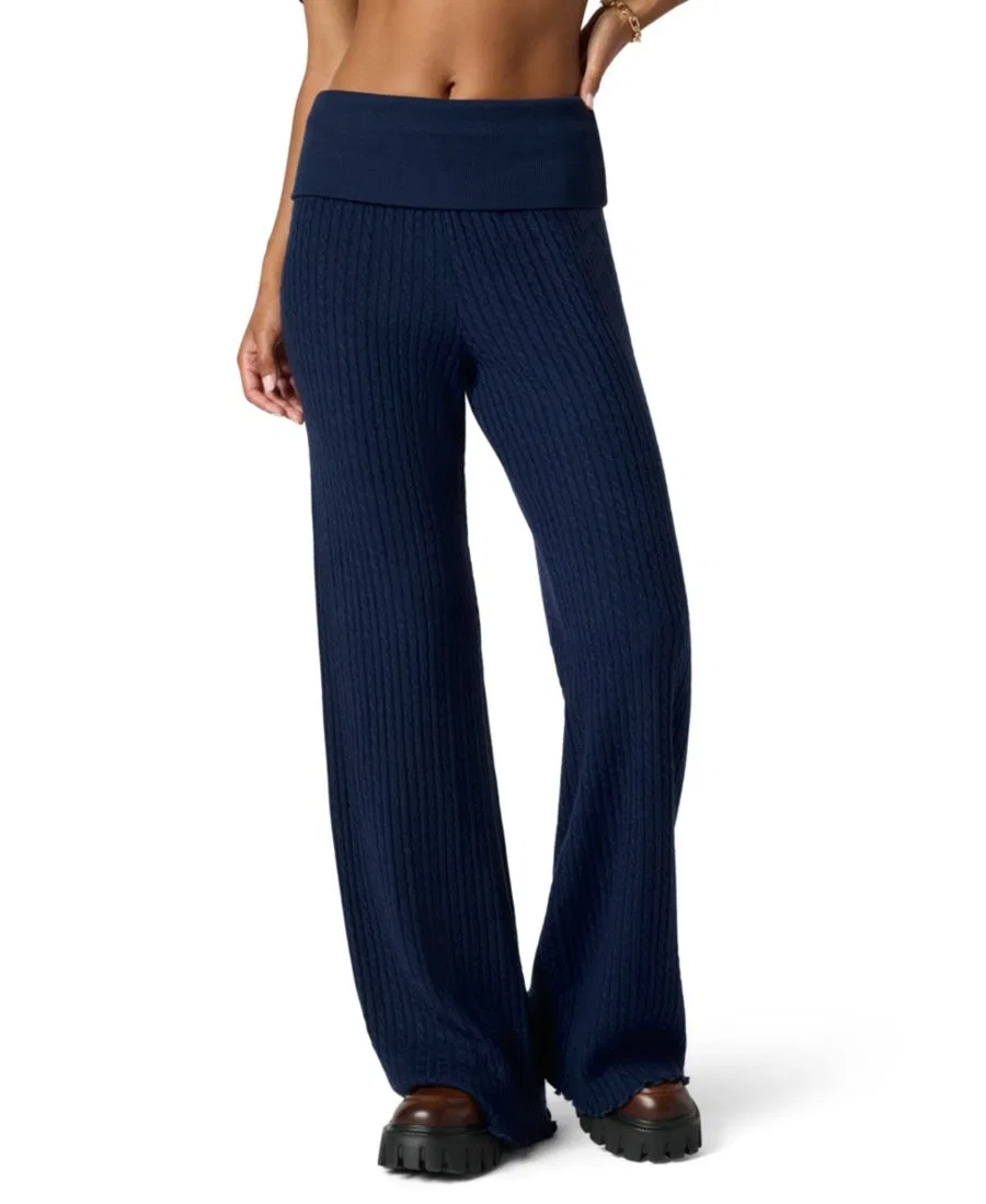 Штаны широкие с кабельной вязкой FLORENCE BY MILLS, Navy