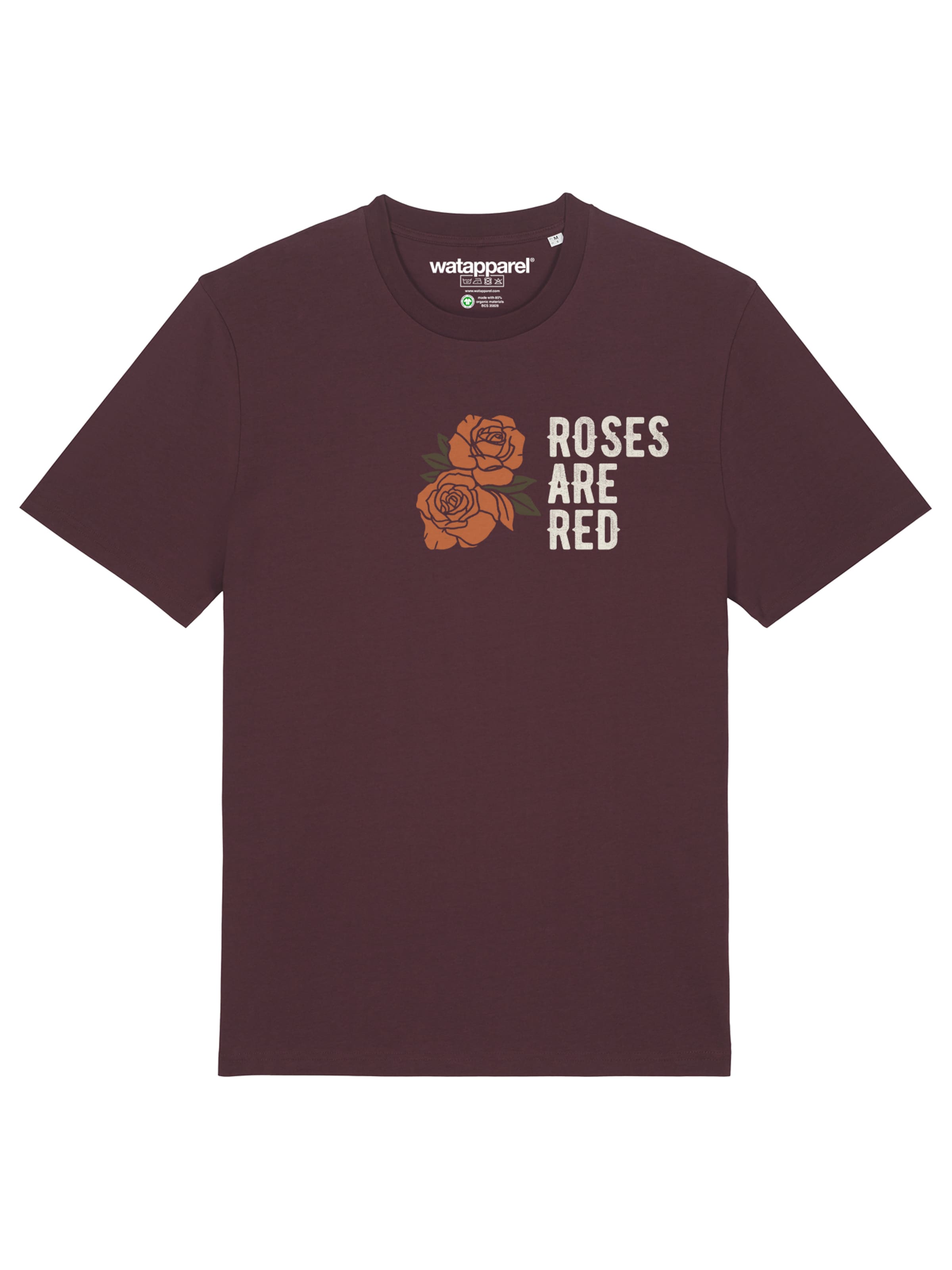 

Watapparel Футболка 'Roses are red' в цвете Wine Red, Красный, Watapparel Футболка 'Roses are red' в цвете Wine Red
