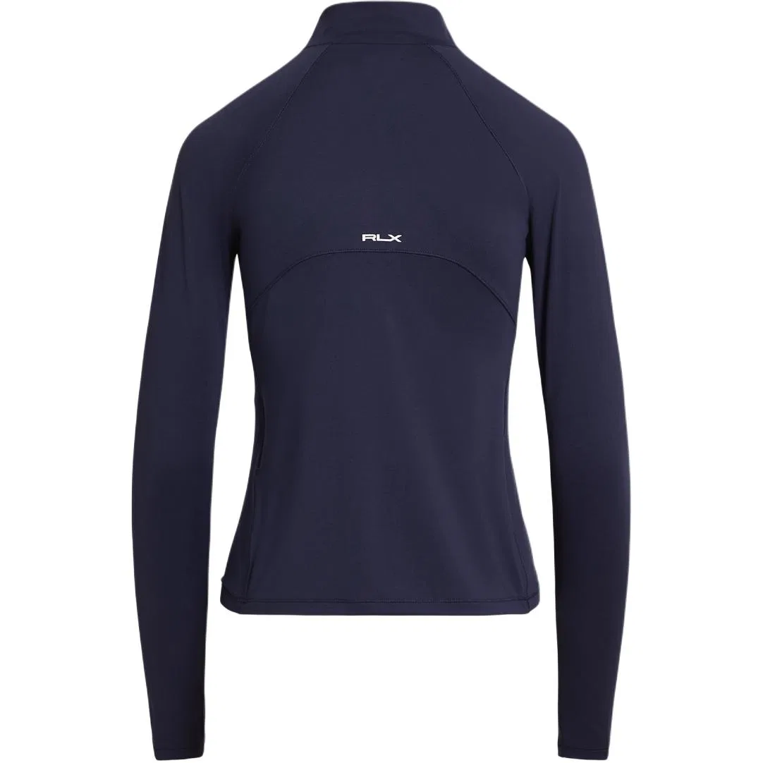 Женская футболка с полуводолазкой, темно-синяя, Polo Ralph Lauren, Dark Blue — фото 3