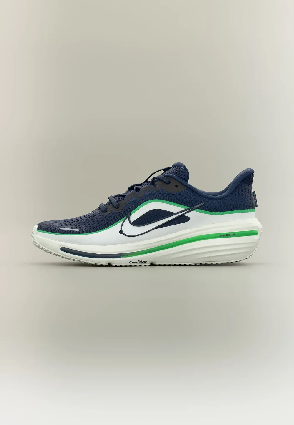Кроссовки Air Winflo 12 унисекс для бега по улицам Nike Performance, Midnight Navy/Summit White/Green Spark/Midnight Navy