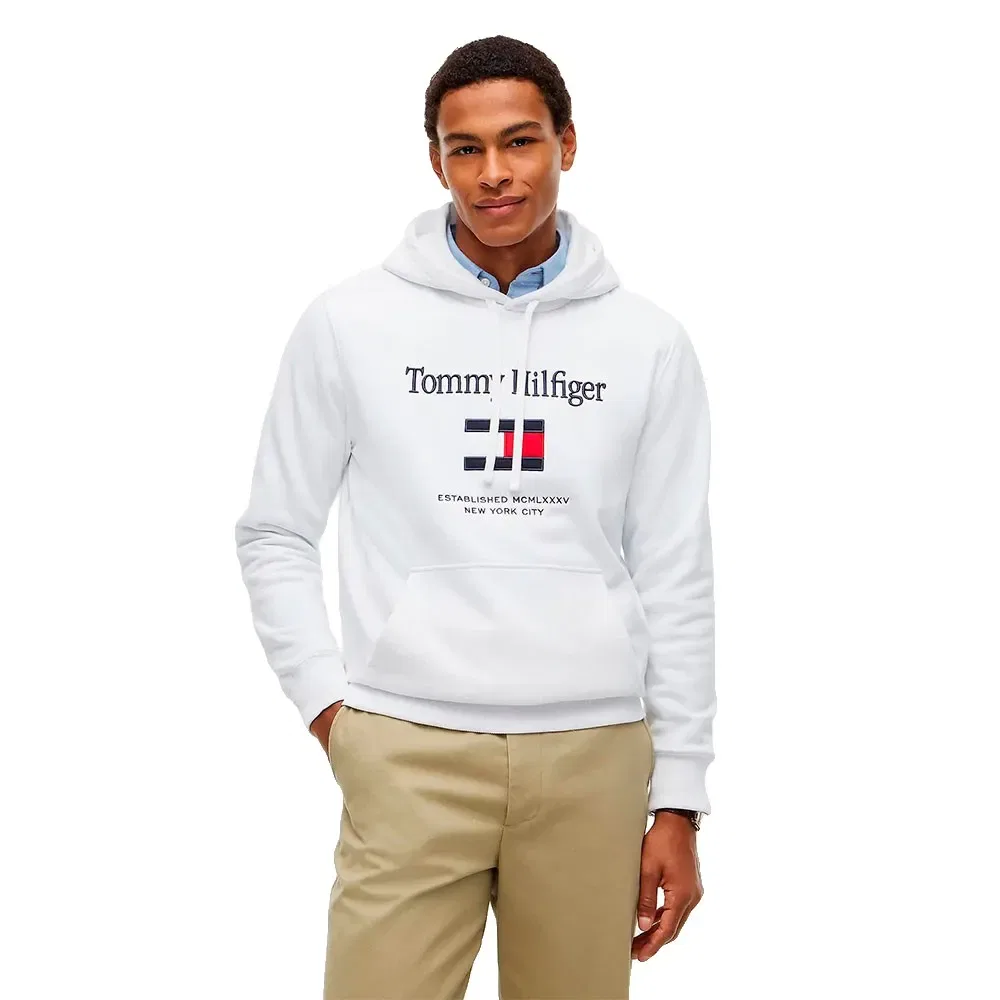 Мужской худи с длинным рукавом Tommy hilfiger, White