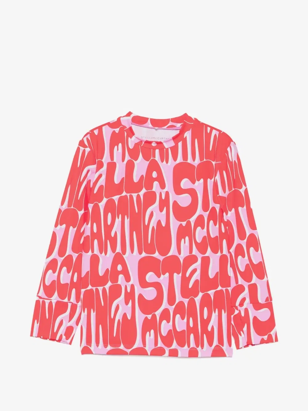 Футболка с длинным рукавом с логотипом Stella McCartney Kids, розовый
