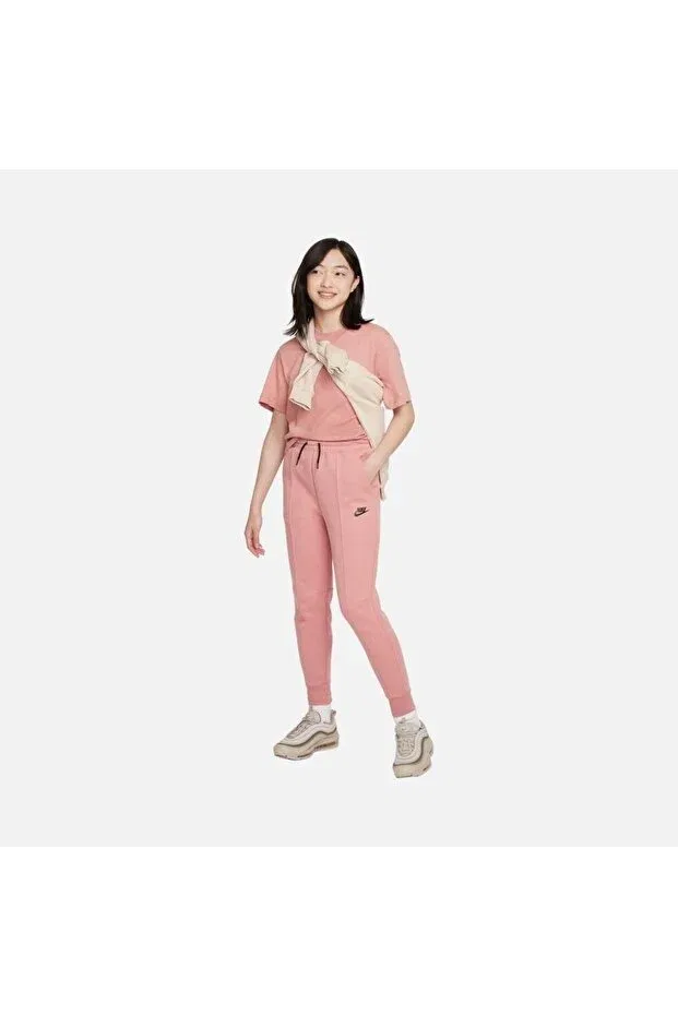Детские спортивные штаны для девочек с зауженным кроем Tech Fleece FW23 Nike, Pink