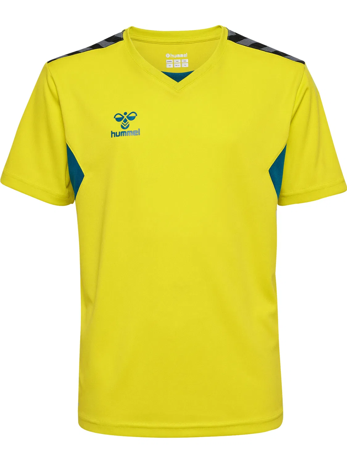 Детская футболка с коротким рукавом hmlAUTHENTIC PL Jersey S/S Kids Hummel, Sonnengelb Blau — фото 2