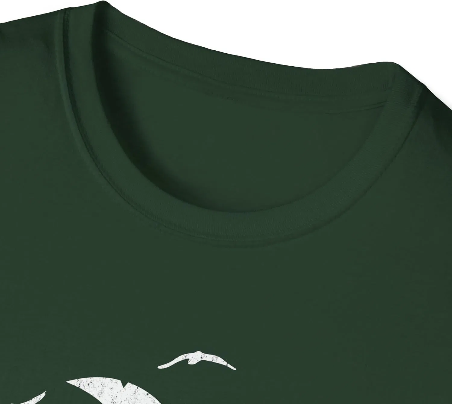 Женская футболка с пальмами и волнами Gildan 64000, Forest Green — фото 3