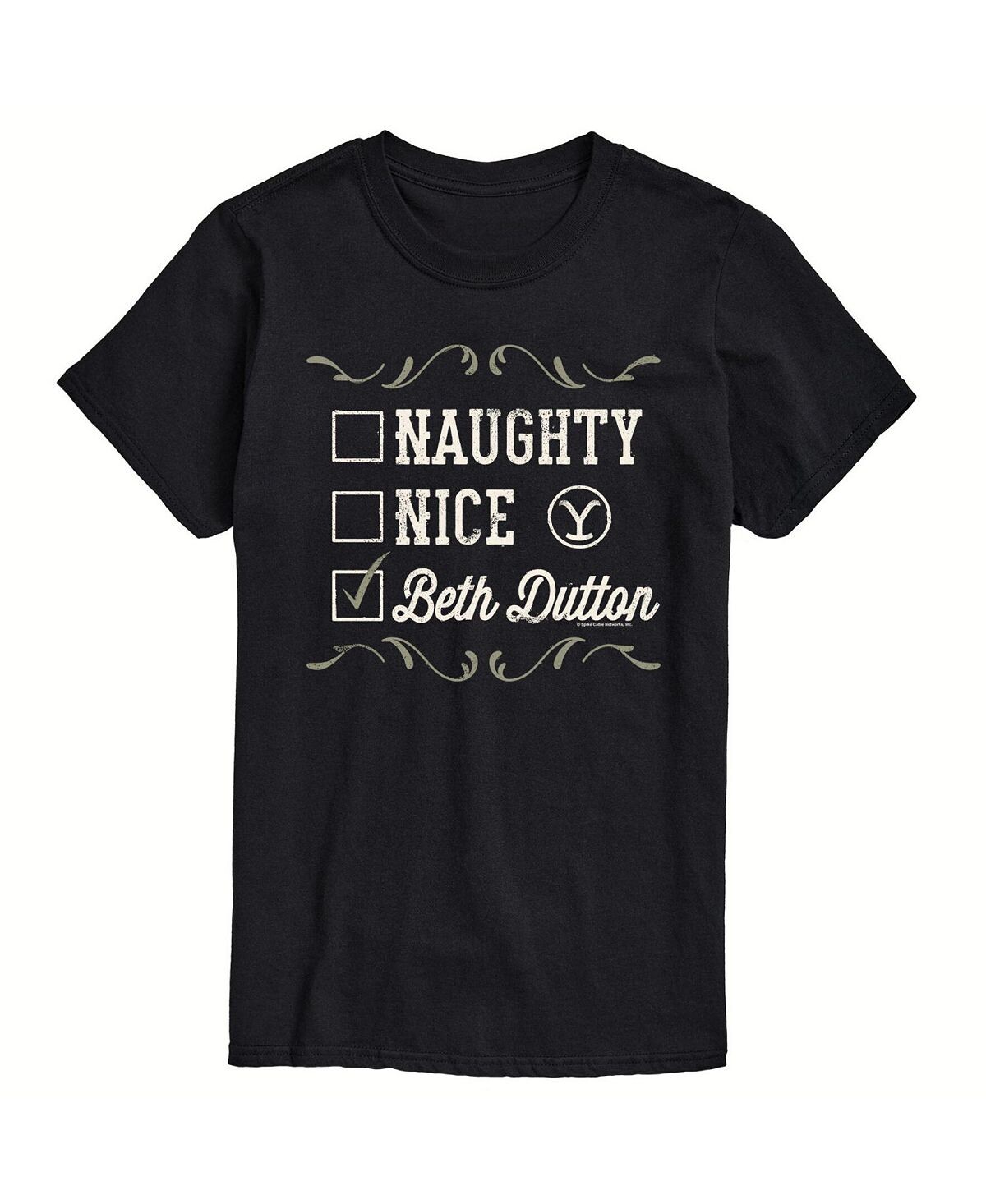 

Мужская футболка yellowstone naughty nice beth dutton AIRWAVES, черный