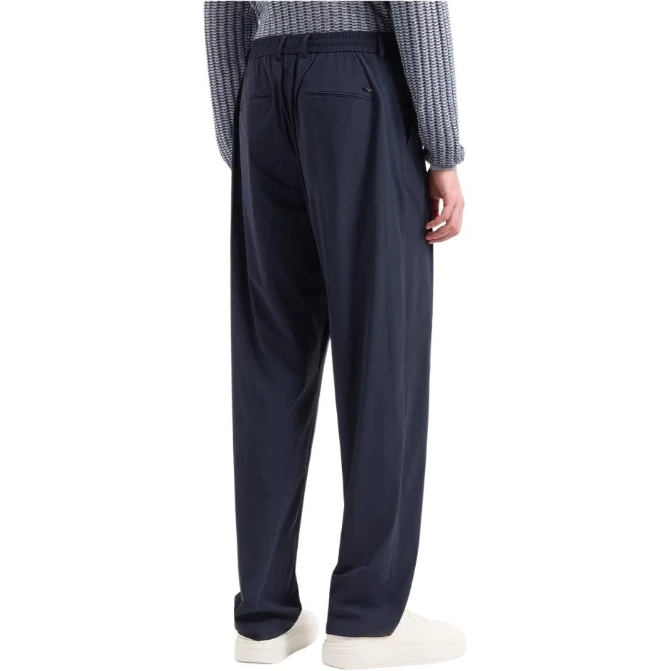 Брюки Stretch Nylon, Emporio Armani, Marine Blue — фото 4