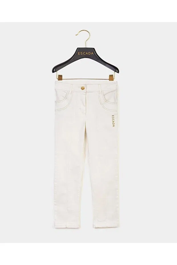 Детские брюки прямого кроя Escada, White