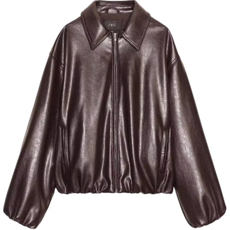 Женское пальто Chocolate Lapel ZARA, Шоколадный