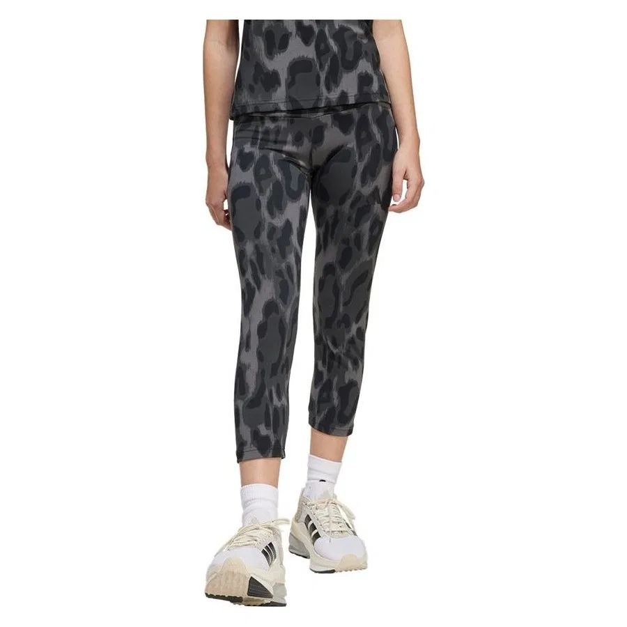 Детские спортивные леггинсы с принтом adidas JG FI AOP 7/8LE JJ4796, Серый — фото 2