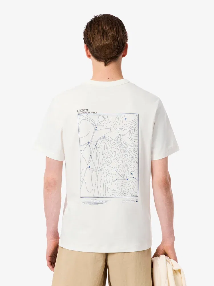 Футболка с графическим принтом Mountain TH5825 LACOSTE, White — фото 3