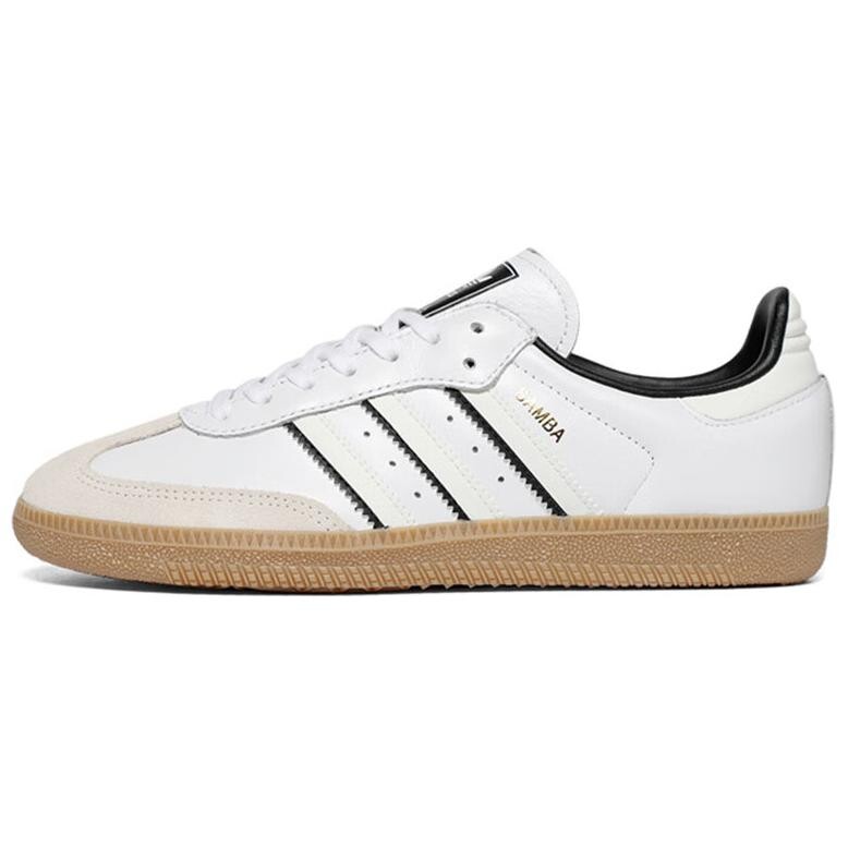 

Кроссовки Adidas Samba OG J 'Double White Black Gum', белый/черный