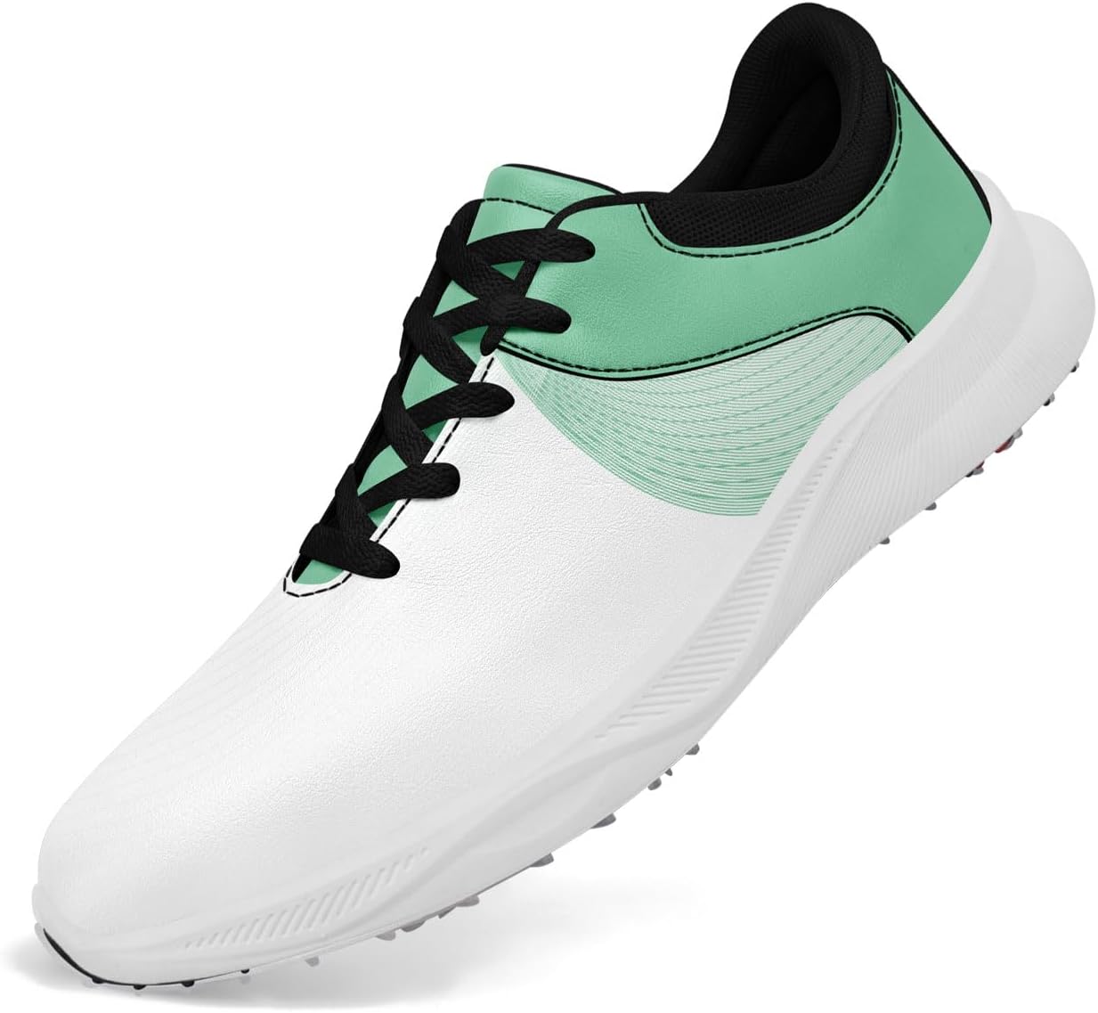 

Гольф обувь без шипов Gradient для мужчин и женщин - легкие водонепроницаемые спортивные кроссовки с вентиляцией для гольфа и активного отдыха на открытом воздухе Awsole, белый/черный/зеленый/светло-зеленый