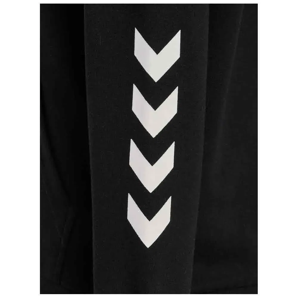 Детское худи для девочек с принтом Regular Logo Hummel, Black — фото 4
