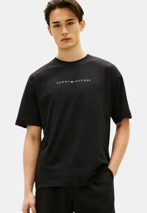 Футболка с принтом Ss logo tee col bds Tommy Hilfiger, черный