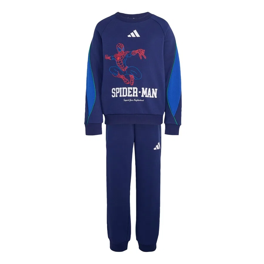 Спортивный костюм ADIDAS SPORTSWEAR 'Marvel Spider-Man' в темно-синем и лазурном цветах