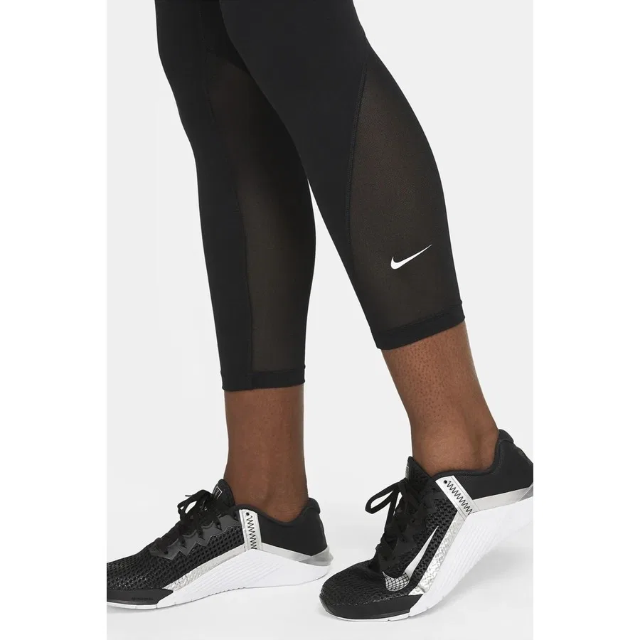Леггинсы с высокой талией Nike One Dri-FIT Mid Rise 7/8, Черный — фото 4