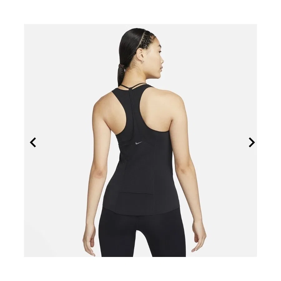 Спортивный топ Nike Yoga Dri-Fit Luxe Ribbed, Черный — фото 4