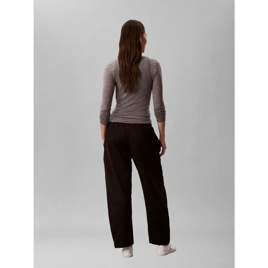 Женские спортивные штаны Calvin Klein Monogram French Terr, Черный — фото 4