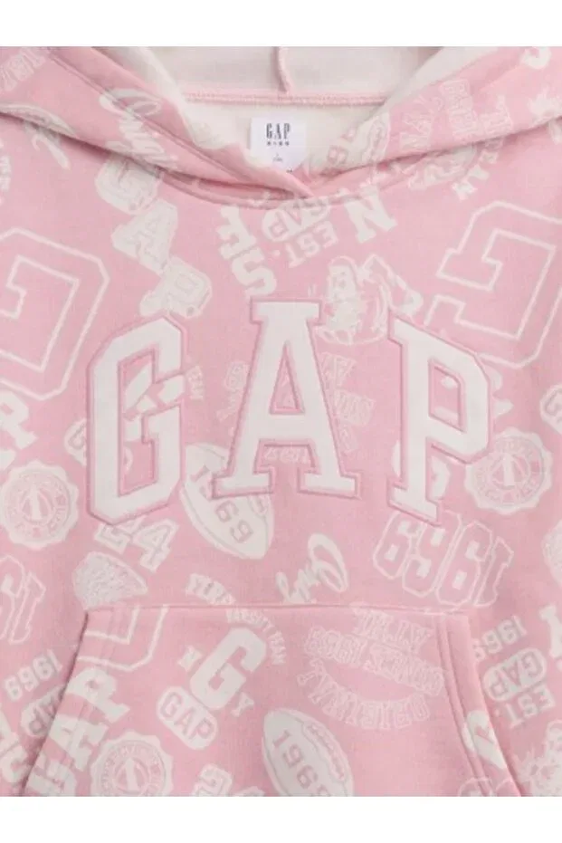 Детские свитшот для девочек с принтом Gap Kids, Pink — фото 2