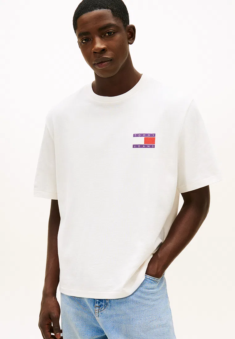 Футболка с принтом, Tommy Jeans Tommy Hilfiger, белый