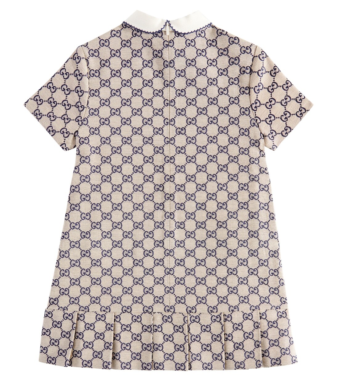 Платье из хлопчатобумажной ткани GG Gucci Kids, Oatmilk/Blue — фото 4
