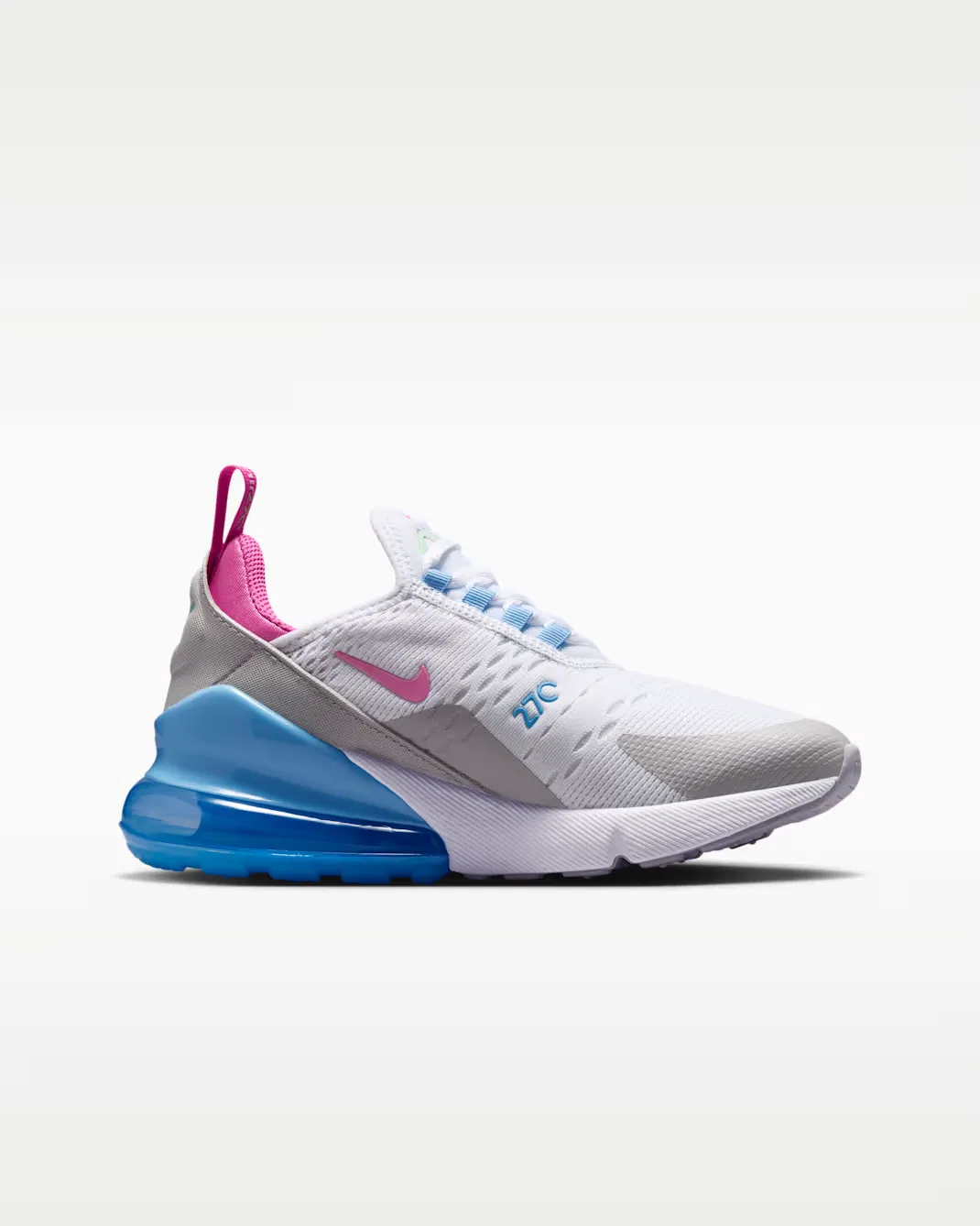 Кроссовки для детей постарше Nike Air Max 270, White/Football Blue/Arctic Green/Pinksicle — фото 3