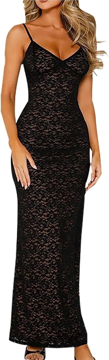 Женское вечернее платье кружевное Prom, Black