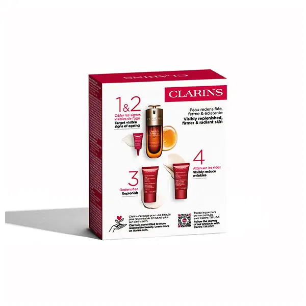 Набор антивозрастной косметики 86 мл CLARINS Cofre Double Serum G9 & Multi Intensiva — фото 4