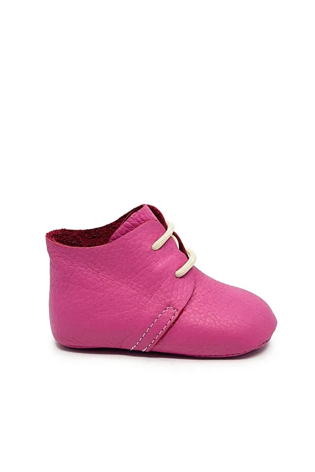 Детские ботинки кожаные без каблука Torun Kids, Fuchsia