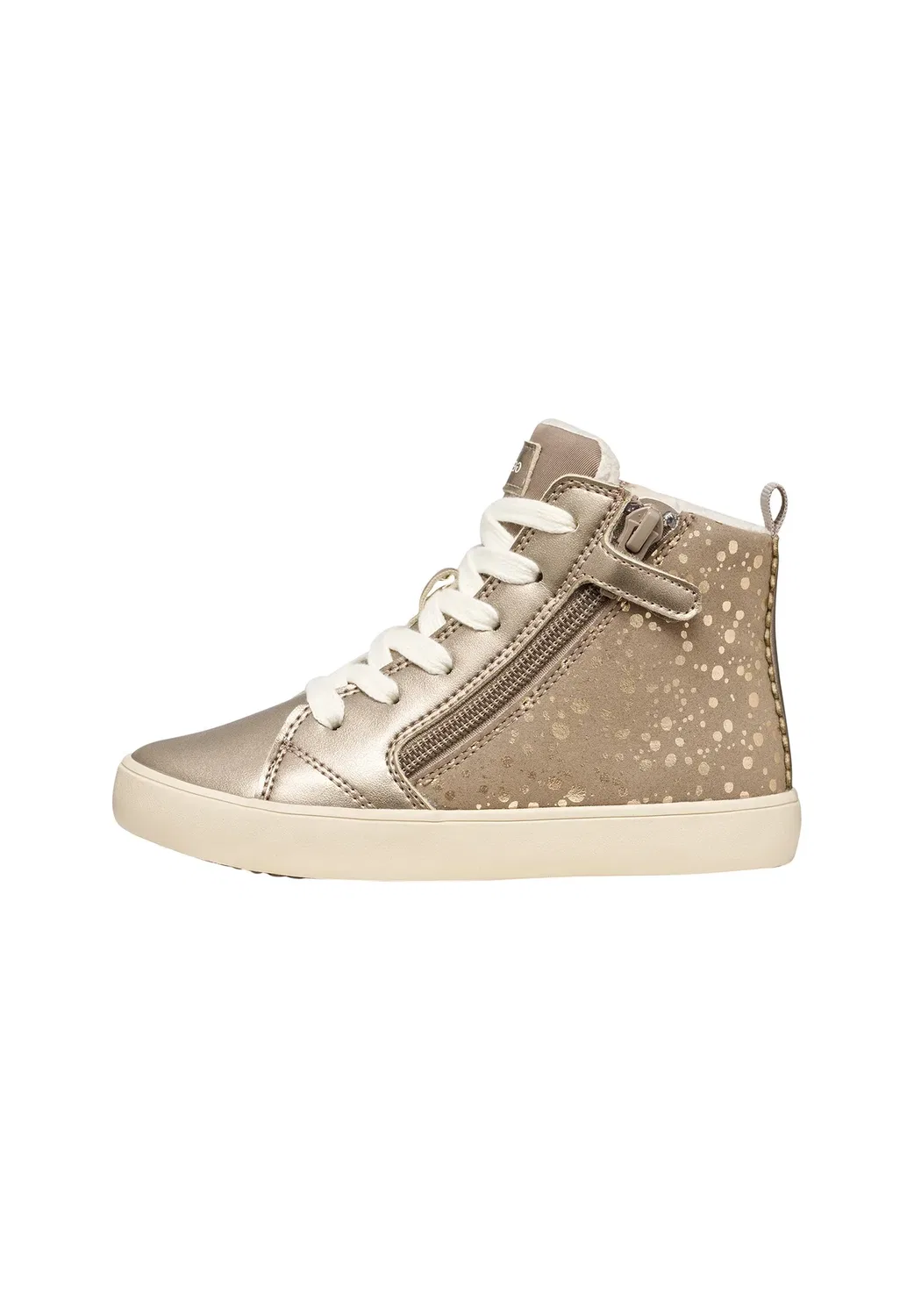 Basket montante enfant Junior à Lacets Gisli - высокие кроссовки Geox, Beige Sombre