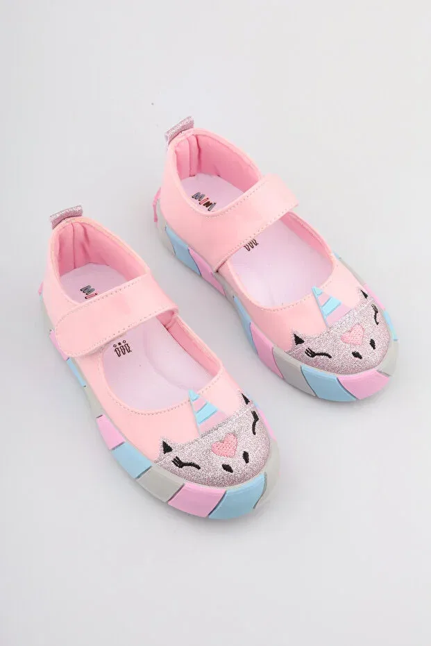 Детские балетки для девочек с принтом Unicorn Ballet Shoes Mini Angel, Pink