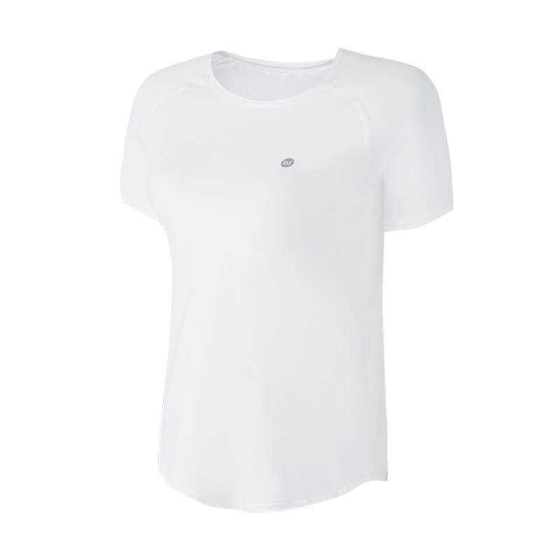 

Футболка для йоги женская с круглым вырезом тонкая 361°, белый