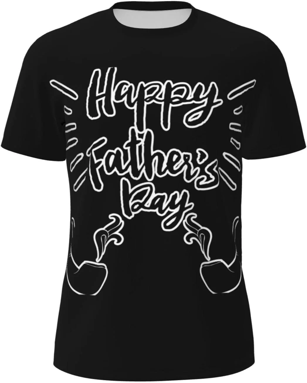 Мужская футболка с коротким рукавом и сетчатой тканью, Happy Father's Day2