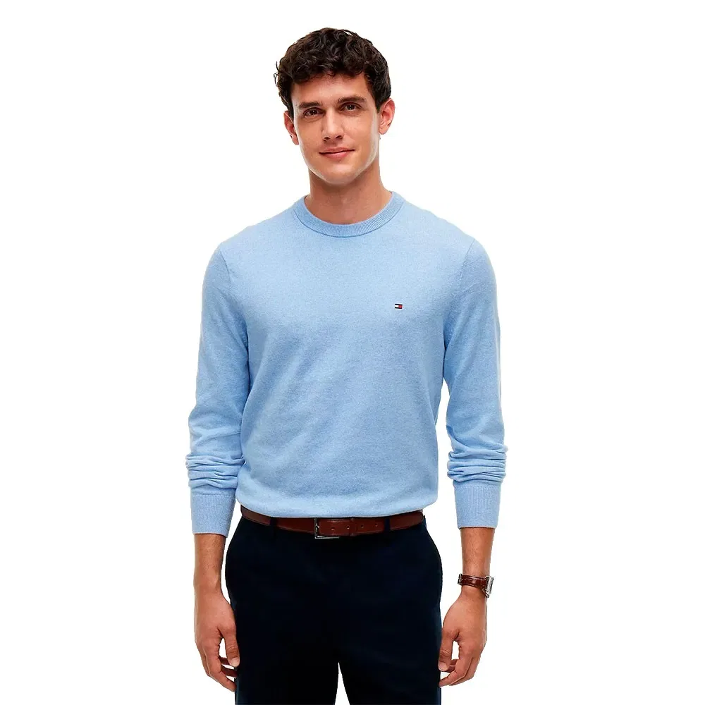 Мужской свитер с круглым вырезом MW0MW28046 Tommy hilfiger, Blue