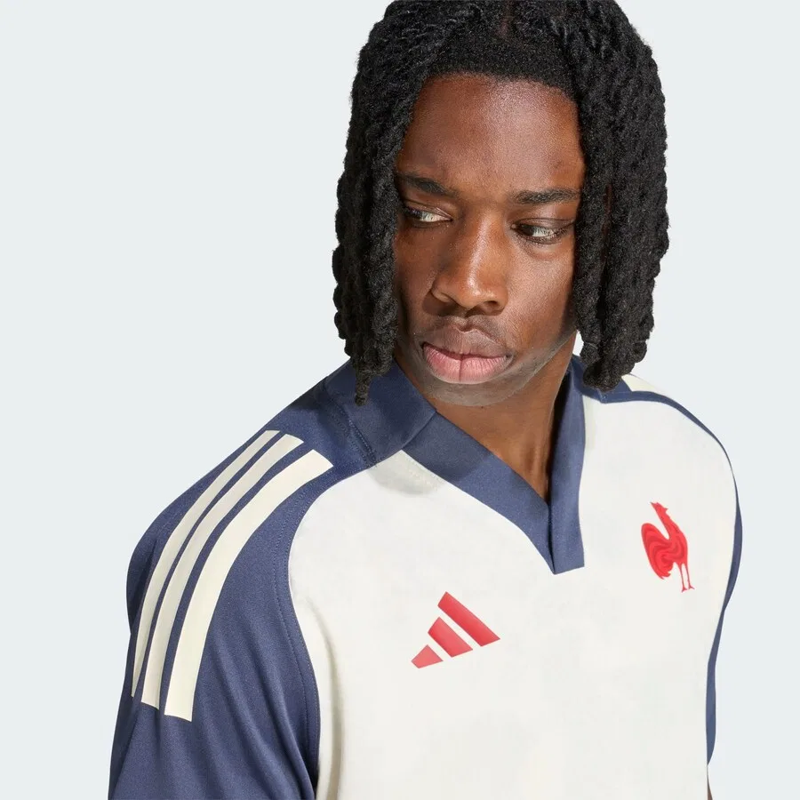 Спортивная футболка ADIDAS PERFORMANCE Performance Shirt 'France Rugby', кремовый — фото 4